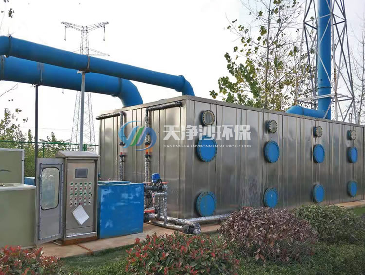 污水厂生物除臭现场（预处理+生物除臭工艺）